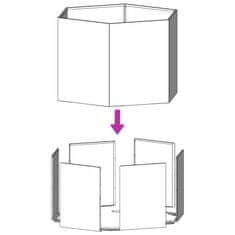 Vidaxl Vrtno korito šestkotnik 104x90x45 cm pocinkano jeklo