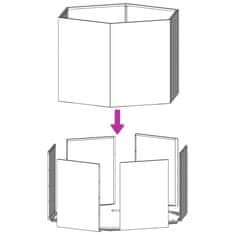 Vidaxl Vrtno korito šestkotnik 138x120x45 cm nerjavno jeklo