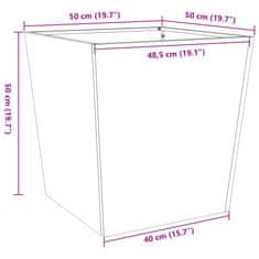 Vidaxl Vrtno korito 50x50x50 cm korten jeklo