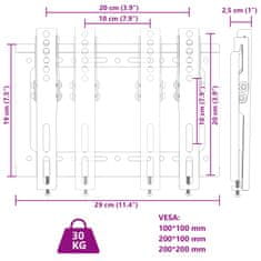 Vidaxl Stenski nosilec za TV 14-42-palčni VESA 200x200 mm 30kg