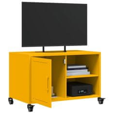 Vidaxl TV omarica gorčično rumena 68x39x43,5 cm jeklo