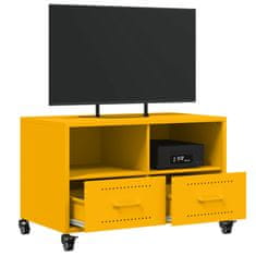 Vidaxl TV omarica gorčično rumena 68x39x43,5 cm jeklo