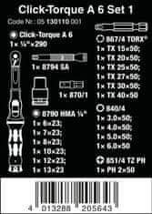 Noah KLJUČ ZA MOMENTNI KLJUČ 1/4''2,5-25 NM, 20 DELOV