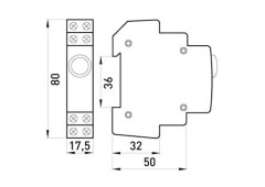 Noah SIGNALNA SVETILKA ZA DIN RAIL E.I.DIN.220 RDEČA