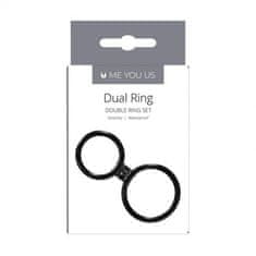 Ero Pierścień- Me You Us Dual Ring Cock Ring Black