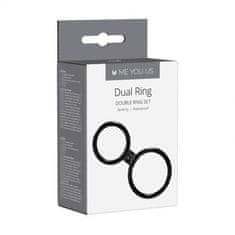 Ero Pierścień- Me You Us Dual Ring Cock Ring Black