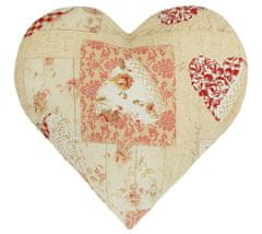 HEART - 42x40 cm - Srce patchwork roza