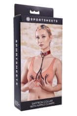 Ero SPORTSHEETS SAFFRON COLLAR WITH NIPPLE CLAMPS