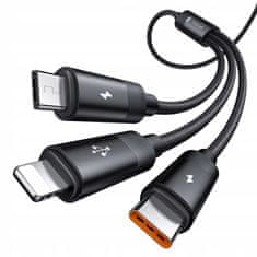 Mcdodo Mcdodo 3V1 Usb Kabel Hitro Polnjenje Usb-C Strela Mikro Usb Qc 1M Vodil