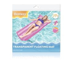 Bestway Bestway 44013 Napihljiva blazina za plažo Transparent Pink 1,83 m x 76 cm