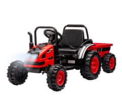 MILLY MALLY Milly Mally Traktor na baterije s prikolico Farmer Red