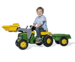 Rolly Toys Rolly Toys 811496 Rolly Junior traktor John Deere z vedrom in prikolico