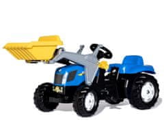 Rolly Toys Rolly Toys 023929 Rolly Kid New Holland kmetijski traktor z vedrom in prikolico