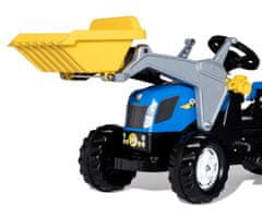 Rolly Toys Rolly Toys 023929 Rolly Kid New Holland kmetijski traktor z vedrom in prikolico