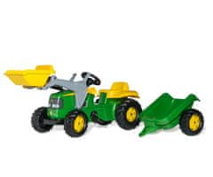 Rolly Toys Rolly Toys 023110 Rolly Kid Traktor John Deere z vedrom in prikolico