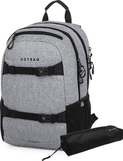 Oxybag Študentski nahrbtnik + kovček OXY Sport Grey Melange