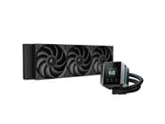 DEEPCOOL Mystique 360 AIO Liquid Cooler tekočinsko hlajenje za procesor, 360mm, LCD, črn (R-LX750-BKDSNMP-G-1)