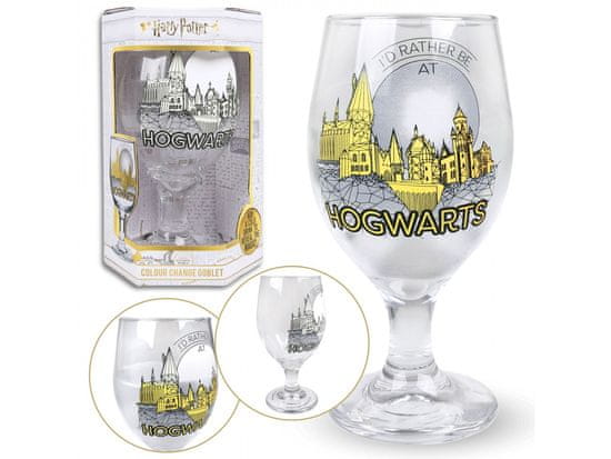 sarcia.eu Hogwarts Harry Potter Spreminjajoč Barvo Vrček, Stekleni Kelih 400 ml