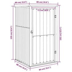 Vidaxl Vrtna lopa za orodje antracitna 88x89x161 cm pocinkano jeklo