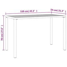 Vidaxl Vrtna jedilna miza antracitna 110x54x70 cm jeklo