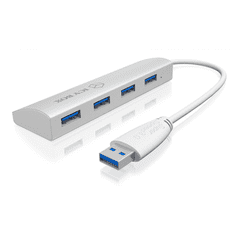 IcyBox IB-AC6401 4 portni USB 3.0 razširitveni hub, aluminijast