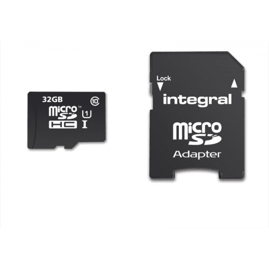 Integral 32GB SMARTPHONE & TABLET MICRO SDHC class10 UHS-I U1 90MB/s SPOMINSKA KARTICA+ SD ADAPTER