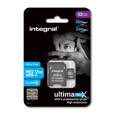 Integral 32GB microSDHC 280-240MB/s UHS-II V90