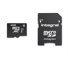 Integral 64GB SMARTPHONE & TABLET MICRO SDXC class10 UHS-I U1 90MB/s SPOMINSKA KARTICA+ SD ADAPTER