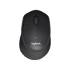 Logitech M330 Silent Plus brezžična miška, črna