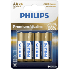 Philips BATERIJA AA - PREMIUM ALKALINE BLISTER 4 KOS (LR6)