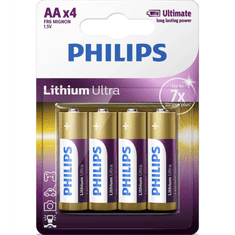 Philips BATERIJA AA - LITHIUM ULTRA BLISTER 4 KOS (LR6)