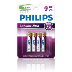 Philips BATERIJA AAA - LITHIUM ULTRA BLISTER 4 KOS (LR3)