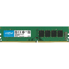 Crucial 8GB DDR4-2400 UDIMM PC4-19200 CL17, 1.2V Single Ranked