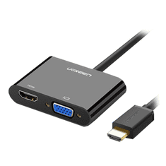 Ugreen HDMI na VGA+HDMI adapter črn - box