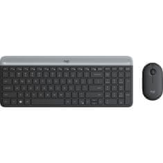 Logitech Slim Wireless Combo MK470, grafitna SLO