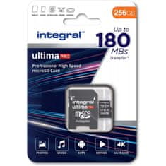 Integral 256GB Professional High Speed 180MB/s microSDXC V30 UHS-I U3