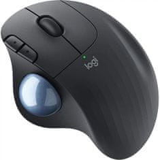 Logitech Miška ERGO M575 Wireless Trackball, Bluetooth, Unifying, grafitna