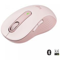 Logitech Miška Signature M650, velikost L, Bluetooth, roza