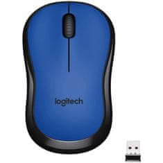 Logitech M220 Silent brezžična miška, modra