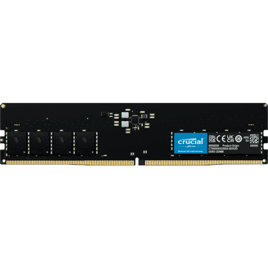 Crucial 16GB DDR5-4800 UDIMM PC5-38400 CL40, 1.1V