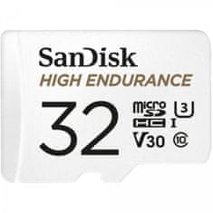 SanDisk High Endurance video microSDHC 32GB + SD Adapter Full HD / 4K video, do 100/40 MB/s C10, U3, V30