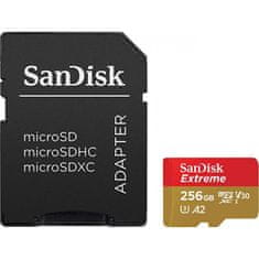 SanDisk Extreme microSDXCza Mobile Gaming 256GB branje 190MB/s pisanje130MB/s A2 C10 V30 UHS-I U3