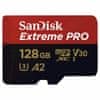 Extreme PRO microSDXC 128GB + SD Adapter do 200MB/s & 90MB/sA2 C10 V30 UHS-I U3