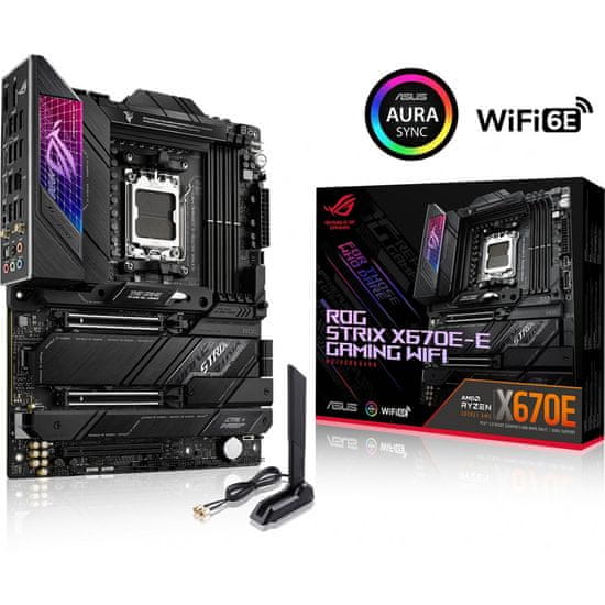 ASUS ROG STRIX X670E-E GAMING WIFI, DDR5, SATA3, USB3.2Gen2x2, DP, WiFi, AM5 ATX