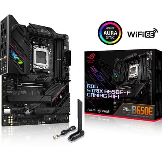 ASUS ROG STRIX B650E-F GAMING WIFI, DDR5, SATA3, USB3.2Gen2x2, DP, 2.5GbE, Wi-Fi 6E, AM5 ATX