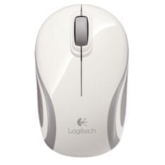 Logitech M187 Wireless mini miška, bela