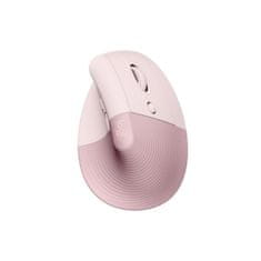 Logitech Miška Lift Vertical Ergonomic, roza