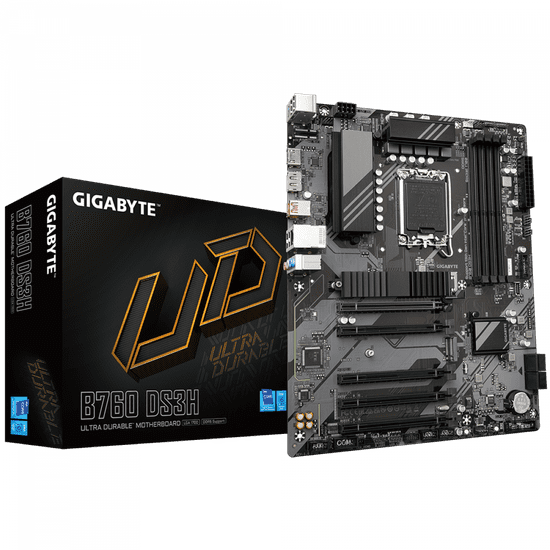 Gigabyte B760 DS3H, DDR5, SATA3, USB3.2Gen2x2, DP, LGA1700 ATX