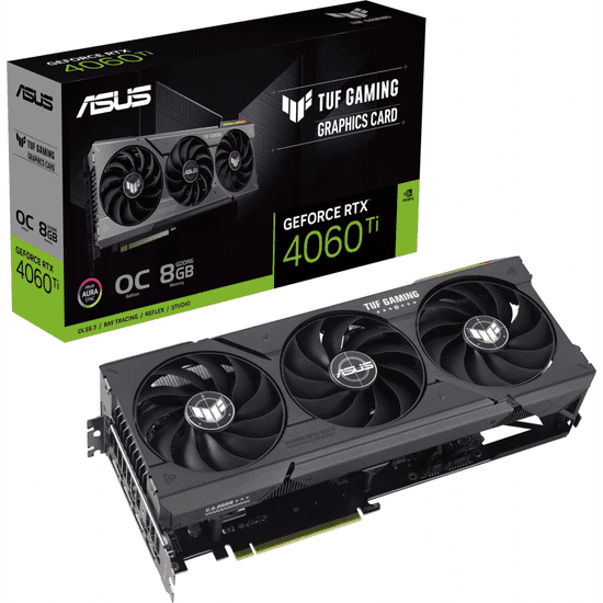 ASUS Grafična kartica TUF GeForce RTX 4060 Ti GAMING OC, 8GB GDDR6, PCI-E 4.0