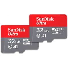 SanDisk 32GB Ultra microSDHC+ SD Adapter 120MB/s A1 Class 10 UHS-I - dvojno pakirnanje